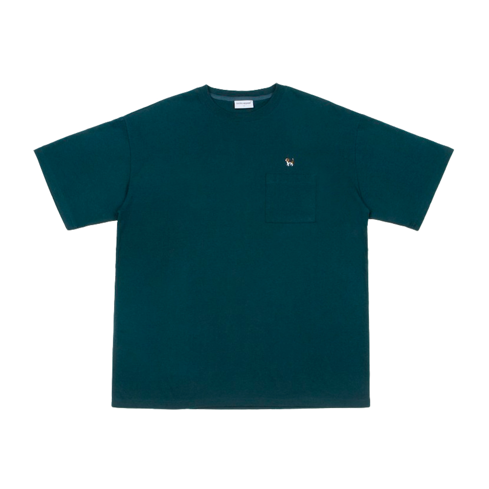 pocket t shirt beagle green