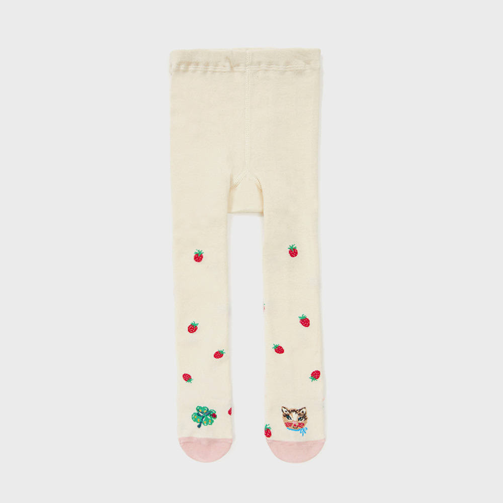 NAT baby tights cat and strawberry