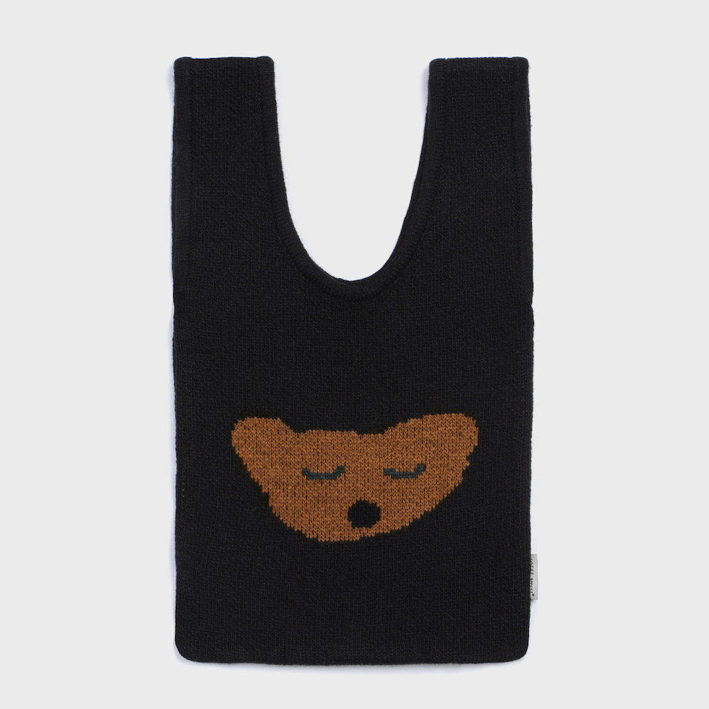 MOGU knit bag midnight bear