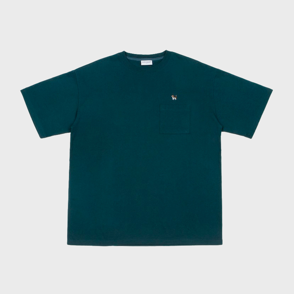 pocket t shirt beagle green (EVENT 60% OFF)